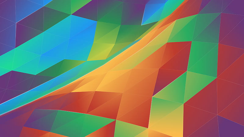 Plasma Colorfull Triangle , abstract, triangle, colorful, HD wallpaper