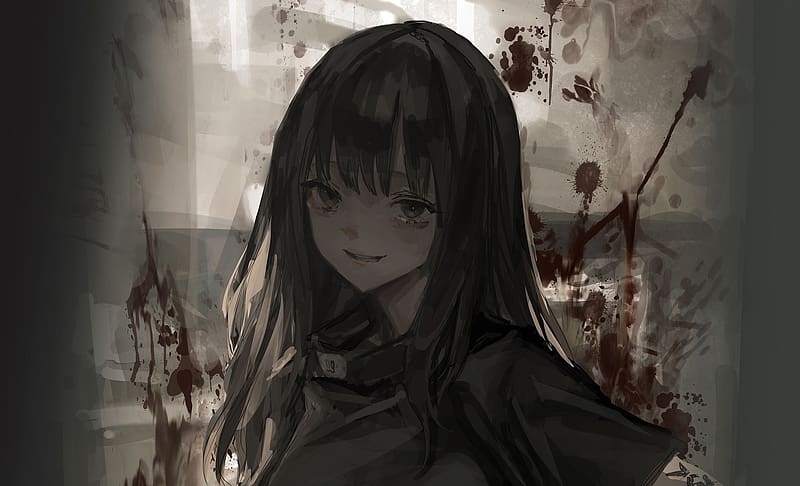 Anime, Blood, Girl, HD wallpaper | Peakpx