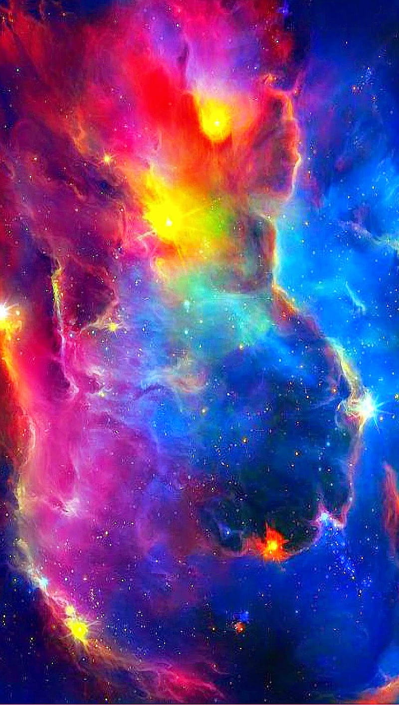 Nebula, bonito, colorful, space, starts, HD phone wallpaper