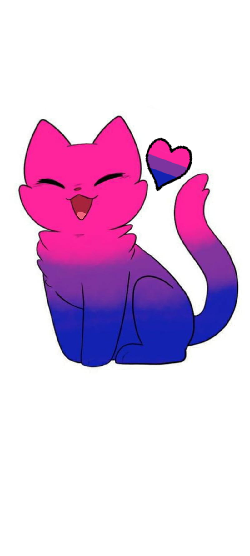 Hidden bisexual flag cute cat pfp pet in 2023