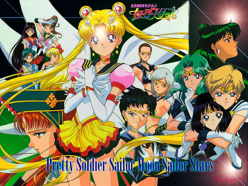 Sailor Moon Stars, pretty soldier sailor moon, sailor senshi, sailor moon, sailor stars, HD wallpaper