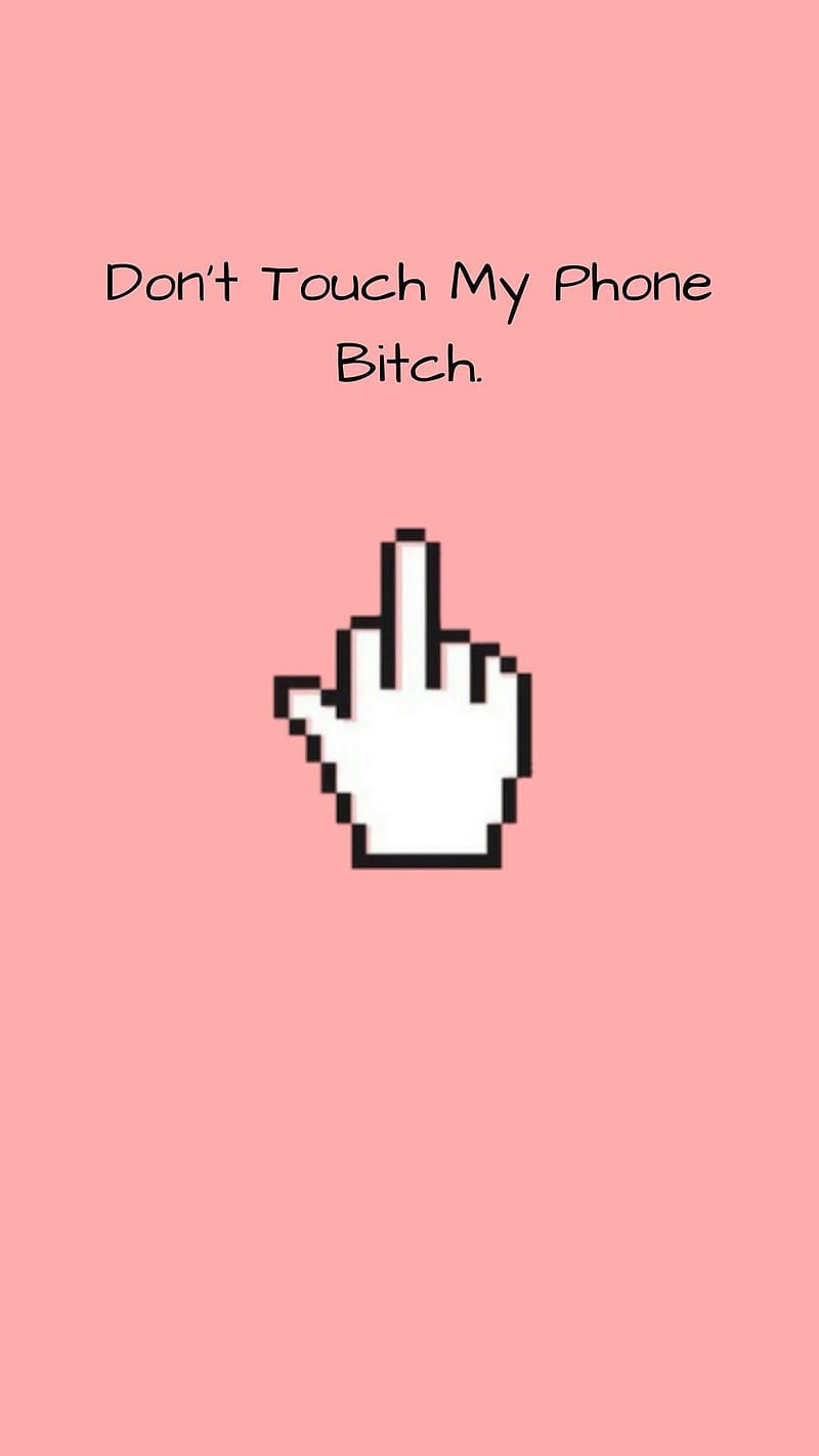 dont touch my phone middle finger background, middle finger, HD phone wallpaper