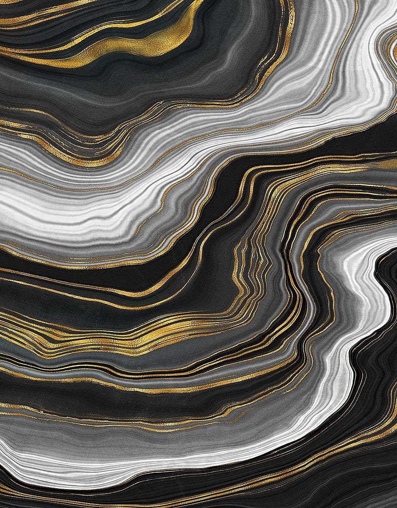 Black and Gold Abstract Marble . Peel and Stick. Removable. Stone pattern, Black and gold aesthetic, Black and gold marble, HD phone wallpaper