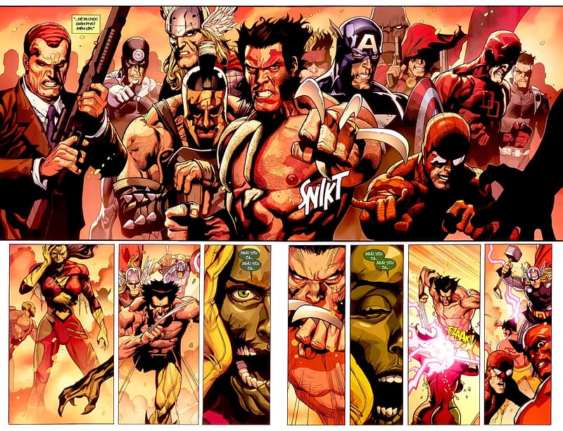 Spider Man, Captain America, Wolverine, Comics, Thor, Nick Fury, Marvel Comics, Bullseye (Marvel Comics), Norman Osborn, Skrull (Marvel Comics), HD wallpaper