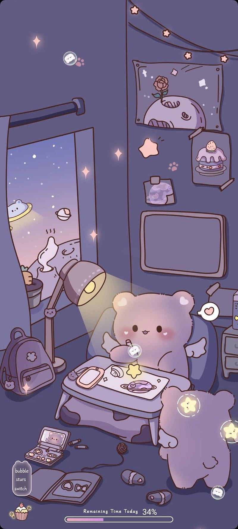 Kawai, pooh, time, HD phone wallpaper