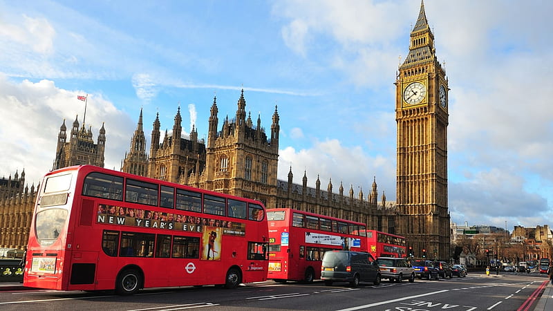 London Double Decker Buses, London, Buses, Decker, Double, HD wallpaper