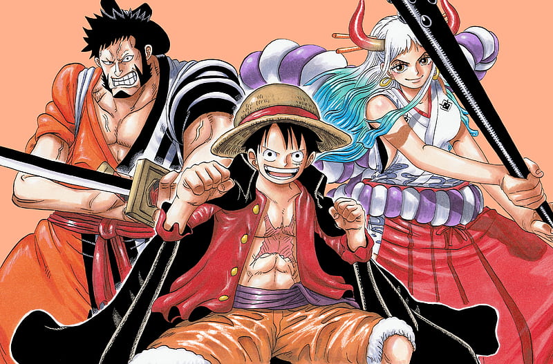 One Piece, Kinemon (One Piece) , Monkey D. Luffy , Yamato (One Piece), HD wallpaper