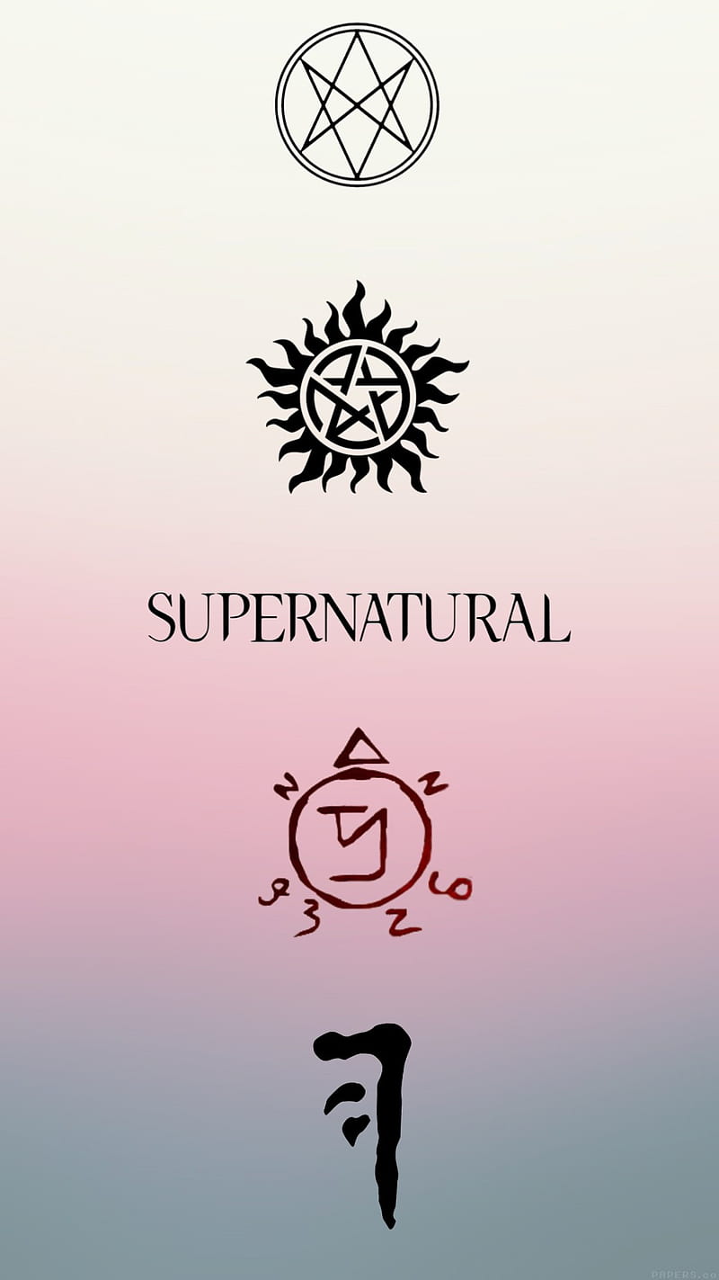 spn symbols, spn, supernatural, HD phone wallpaper