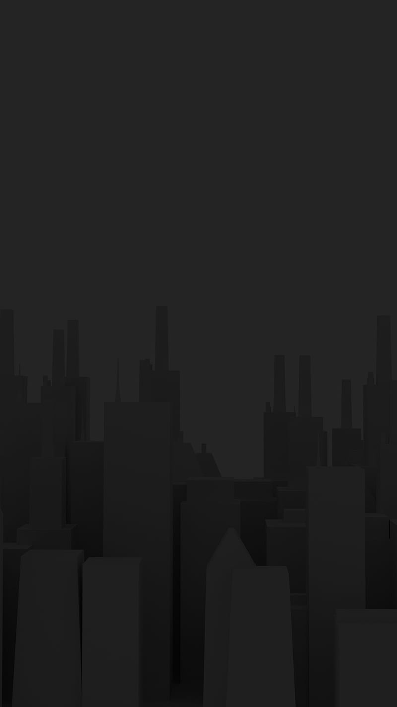CityScape, black, city, dark, gris, night, nighttime, simple, HD phone wallpaper