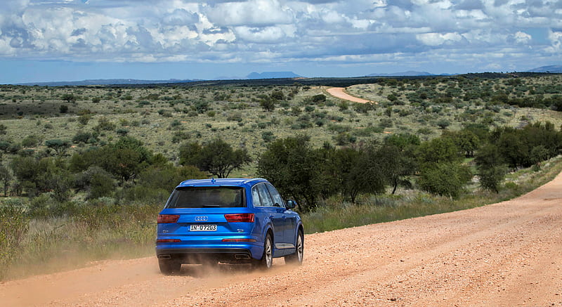 2016 Audi Q7 (Ara Blue Crystal Effect) in Namibia - Rear , car, HD wallpaper