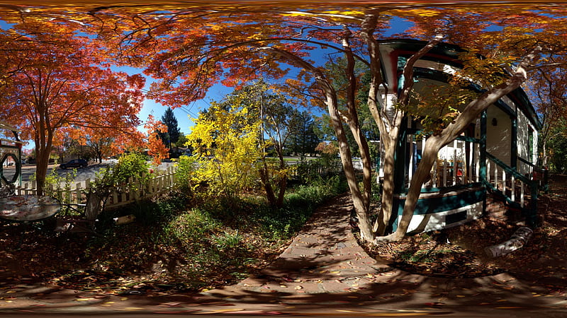 Fall Colors in Ukiah , USA, fish eye lens, autumn, bonito, Ukiah, graphy, California, wide screen, nature, scenery, HD wallpaper