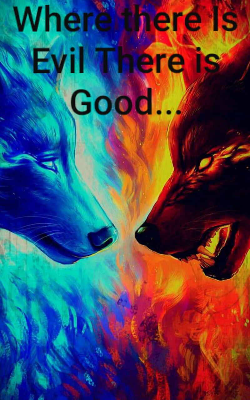 Good Wolf Bad wolf, blue, wolf, HD phone wallpaper | Peakpx