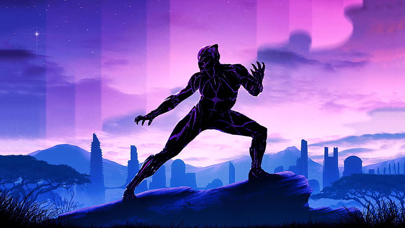 Black Panther 2020, black-panther, superheroes, digital-art, HD wallpaper