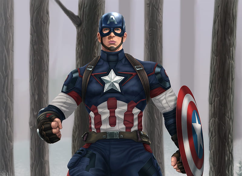 Captain America Digital Artwork, captain-america, digital-art, artwork, , movies, superheroes, HD wallpaper
