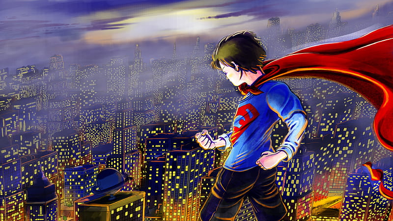 Kid Superman , superman, superheroes, digital-art, behance, artwork, HD wallpaper