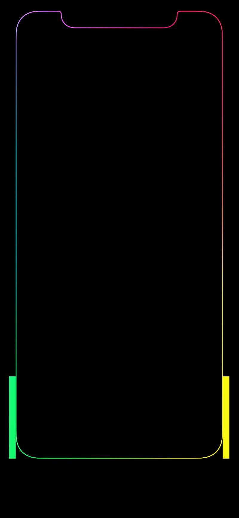 the X graduation2, black, border, edge, graduation, iphonex, rainbow, thex, HD phone wallpaper
