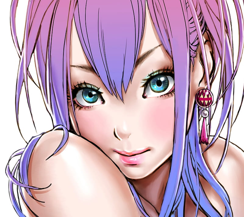 Shunya Yamashita, anime, cute, girl, pink hair, HD wallpaper