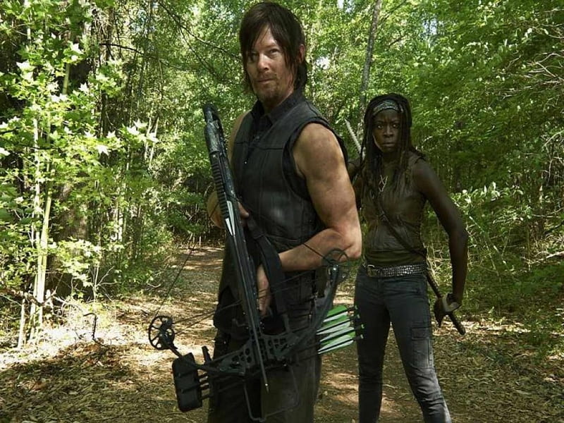 Daryl & Michonne, Michonne, TV series, entertainment, The Walking Dead, Daryl Dixon, HD wallpaper