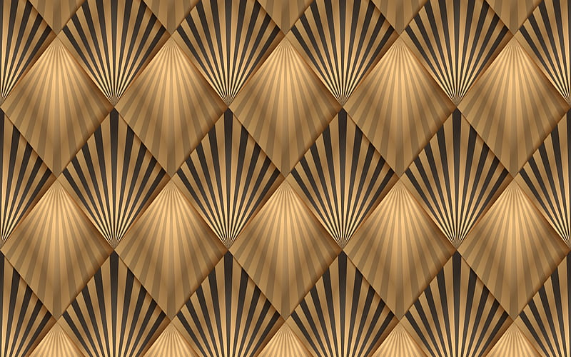 Texture, pattern, gold, evantai, golden, paper, hand fan, HD wallpaper