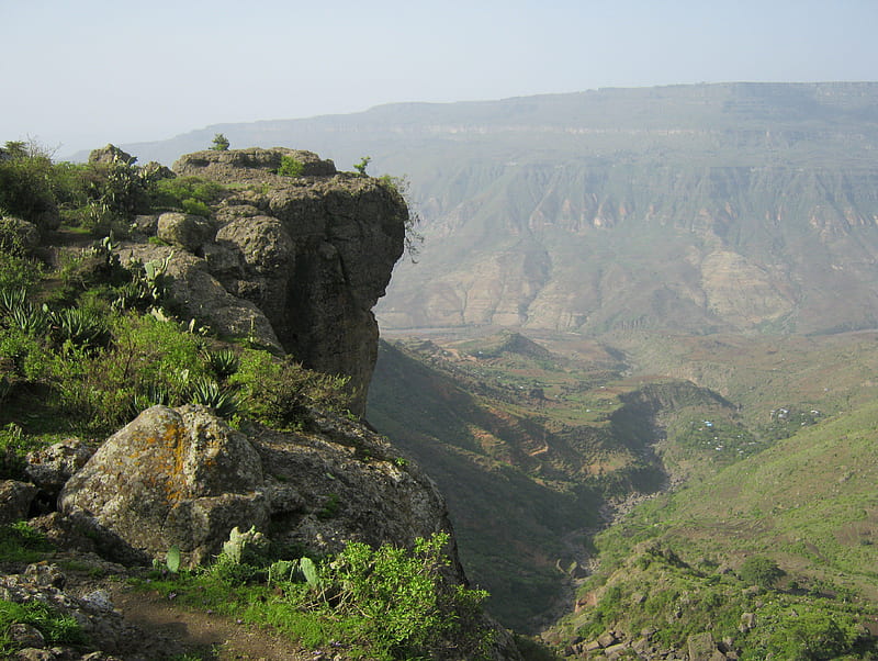 Cliff in the mountains of Ethiopia, mountain, Cliff, wild, mountains, ethiopia, HD wallpaper