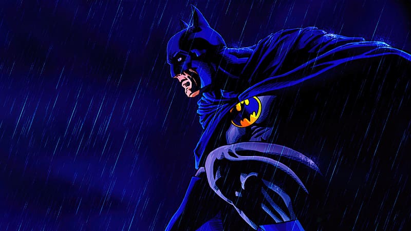 Batman Rain Comic Art , batman, superheroes, artist, artwork, digital-art, artstation, HD wallpaper