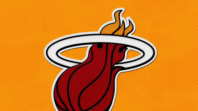 Miami Heat Logo In Yellow Background Miami Heat, HD wallpaper