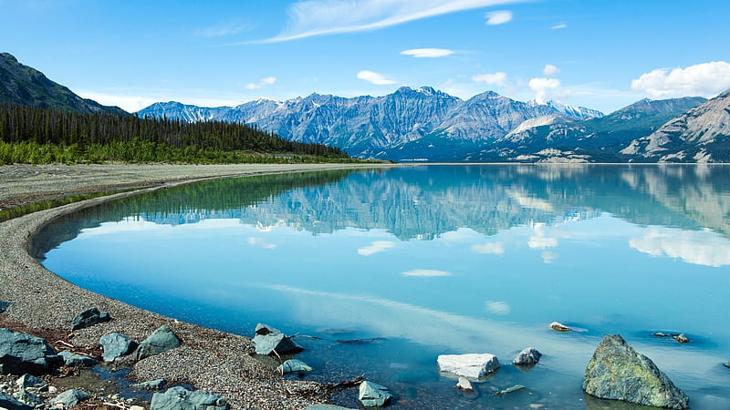 Kluane Lake Yukon-Nature, HD wallpaper