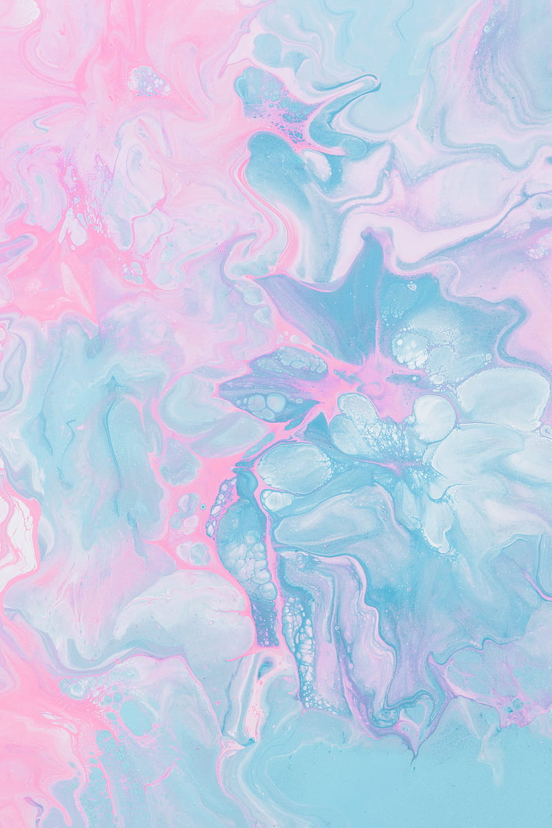 stains, liquid, mixing, pink, blue, HD phone wallpaper