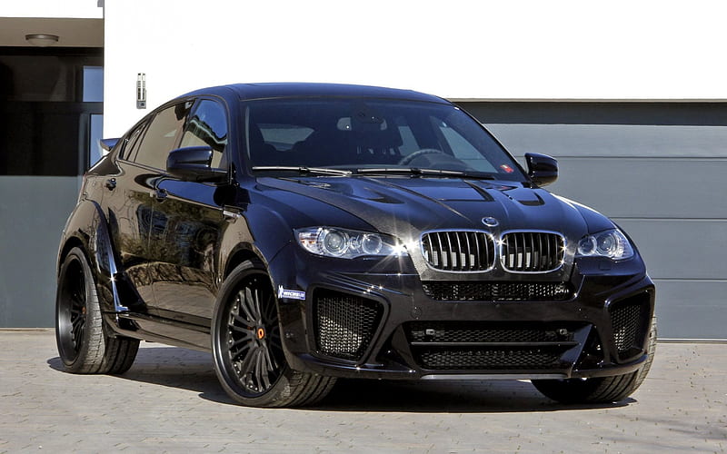 BMW X6 M, G-Power, E71, tuning X6, black BMW, black wheels, BMW, HD wallpaper