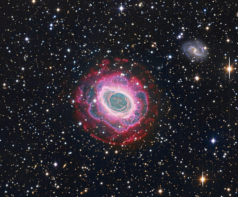 Ring Nebula, stars, ngc 6720, space, lyra, nebulae, m57, HD wallpaper