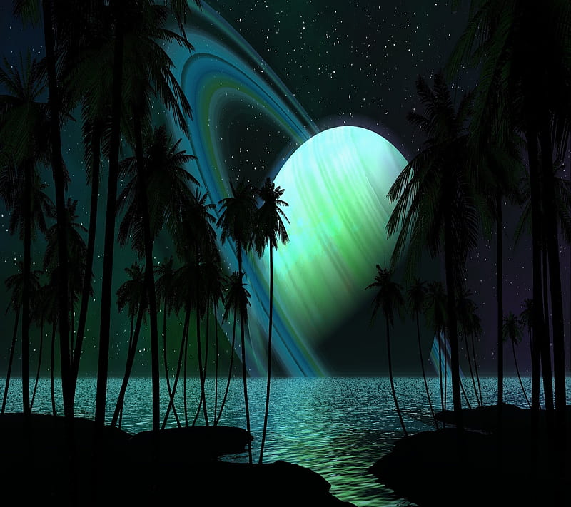 Night Ocean, HD wallpaper