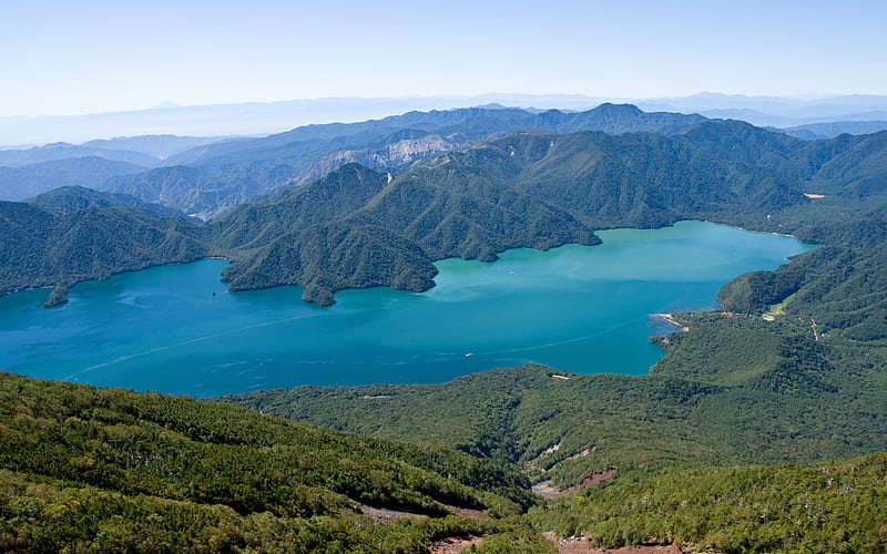 Lake Chuzenji summer, mountains, Chuzenjiko, japan, Asia, japanese landmarks, Tochigi, HD wallpaper