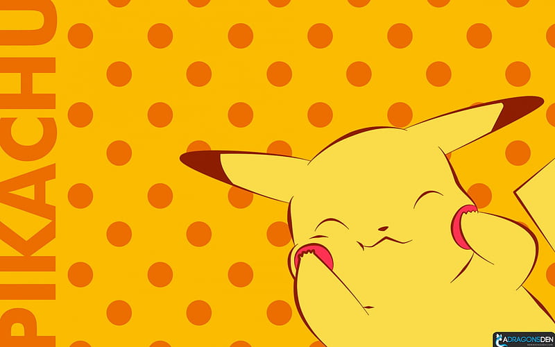Funny Face!, Yellow, Pokemon, Red, Funny, Face, Smile, Cheeks, Pikachu, HD wallpaper