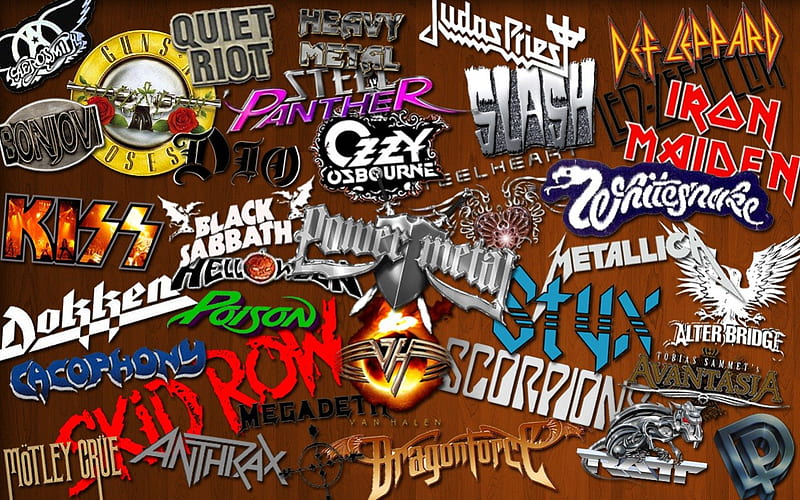 Bandas logo's, metal, bandas, logos, rock, Fondo de pantalla HD | Peakpx