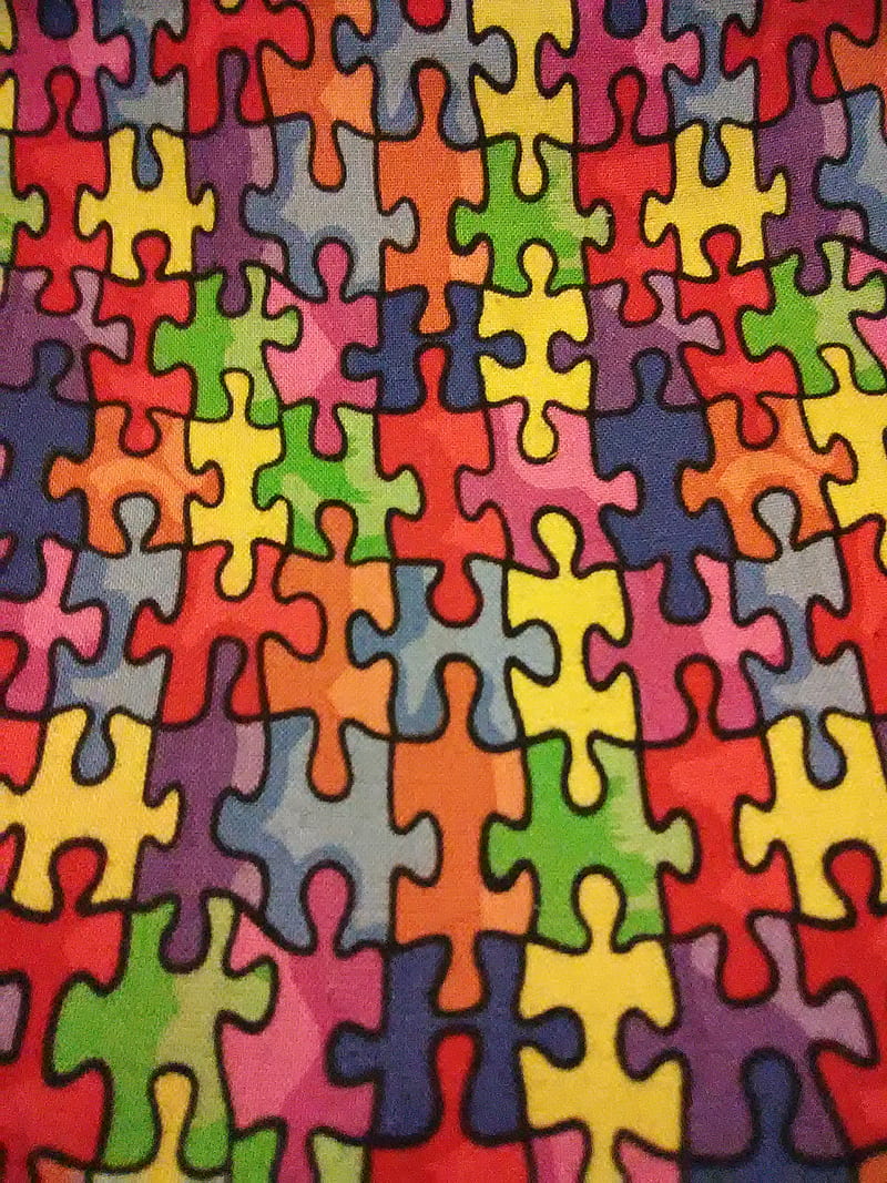 Autism awareness, patterns, puzzle, HD phone wallpaper