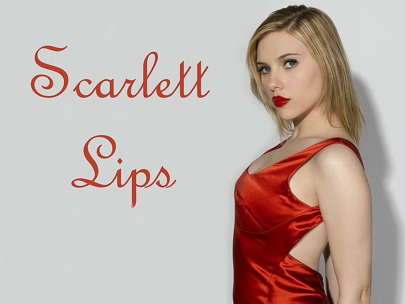 Scarlett Lips, red, actress, scarlett, johansson, lips, HD wallpaper