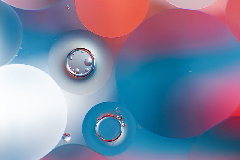 bubbles, water, round, gradient, HD wallpaper