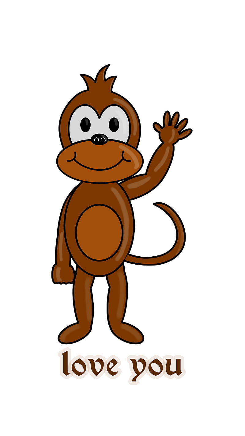 Monkey love, affe, child, crazy, hab dich lieb, holiday, liebe dich, love you, sweet, verrueckt, HD phone wallpaper