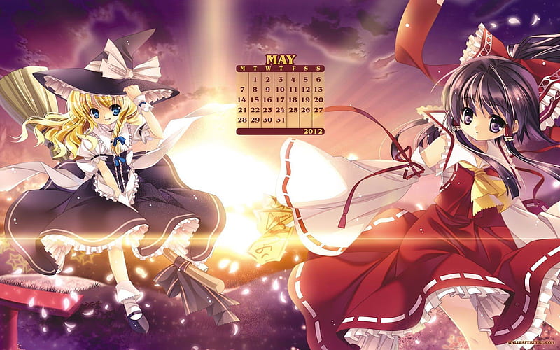 Anime Witche-May 2012 calendar, HD wallpaper