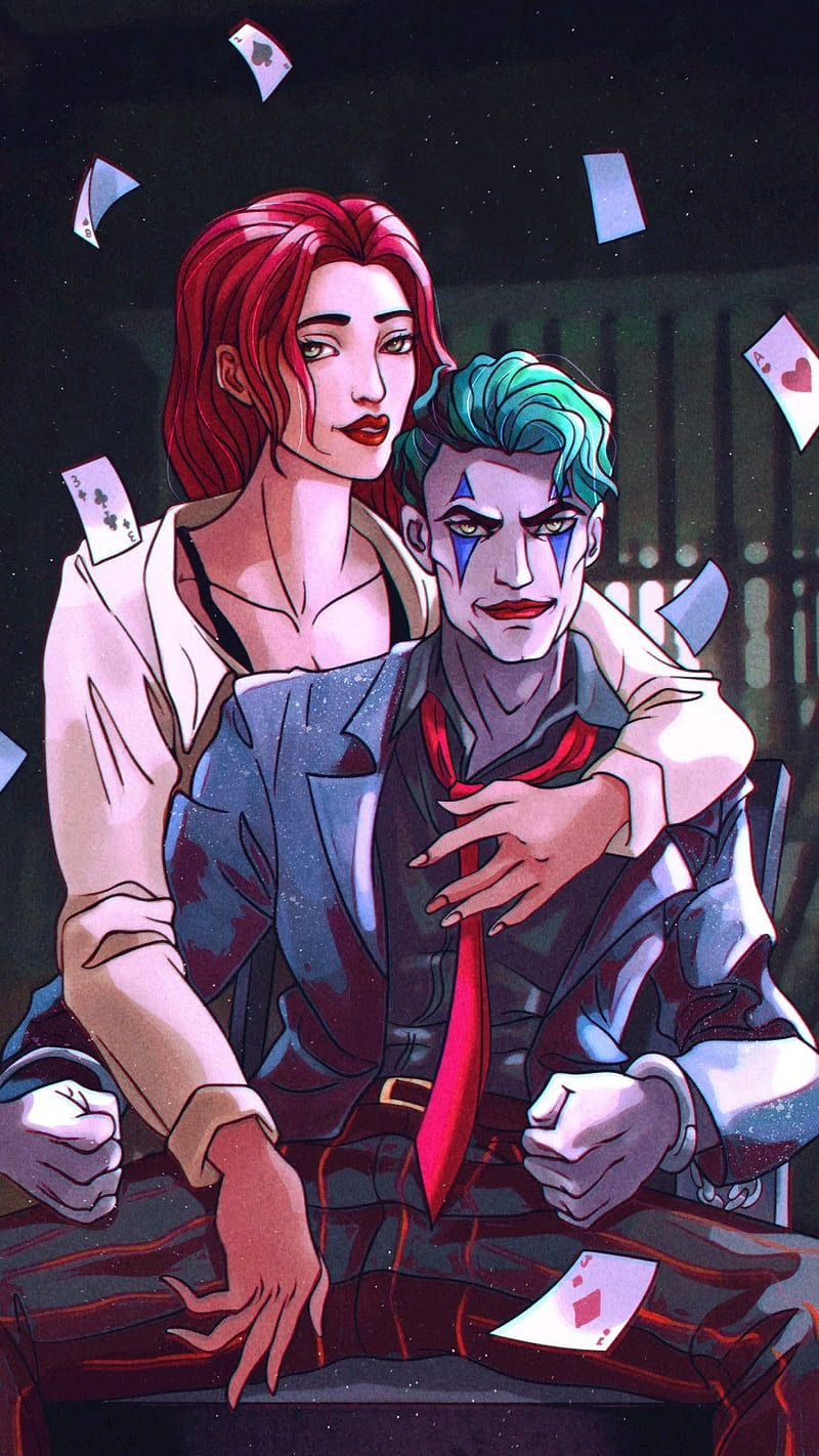 Harley and Joker, batman, cards, funny, game, harley quinn, harley quinn and joker, love, movies, romantic, HD phone wallpaper