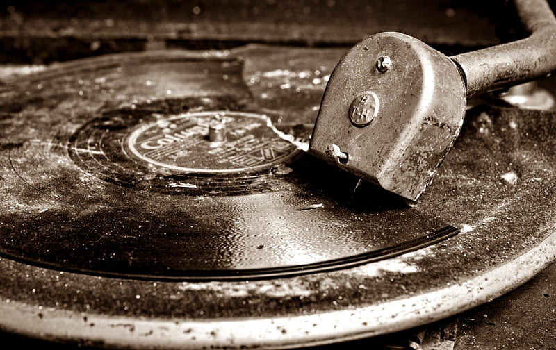 relic, music, black, old, graphy, wp, bw, white, record, HD wallpaper