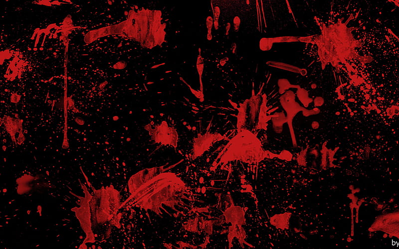 Blood Spatter, black, blood, drop, gore, horror, red, spatter, HD wallpaper