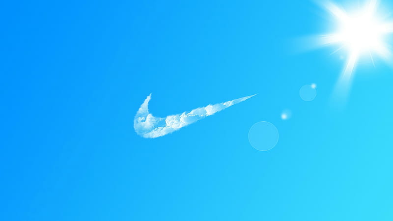 Nike Logo In Clouds , nike, logo, clouds, HD wallpaper