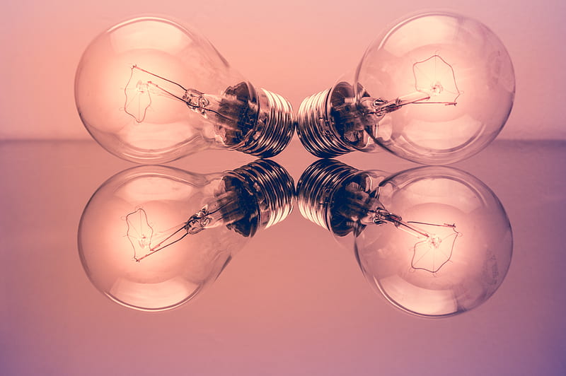 two clear light bulbs, HD wallpaper