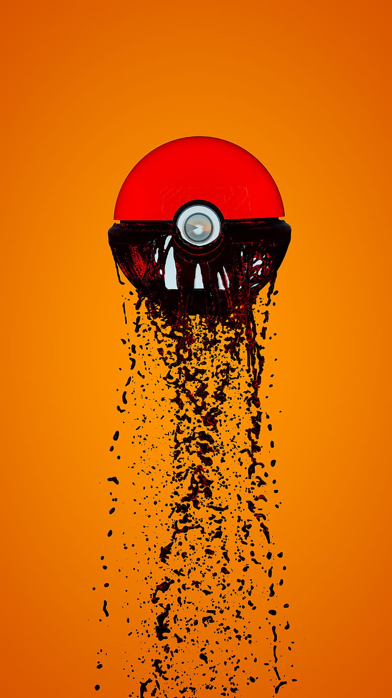 Pokemon : Broken One, SKB, atari, blood, game, nintendo, orange, pikachu, pokeball, red, retro, white, HD phone wallpaper
