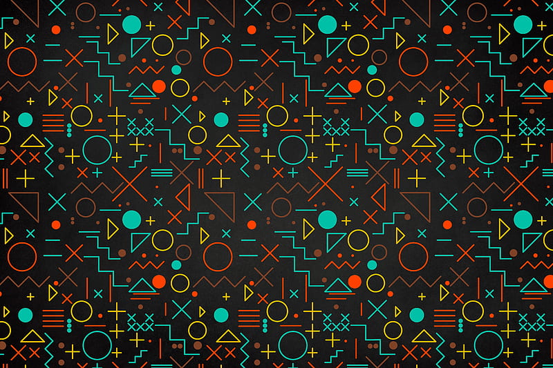 Geometric Shapes Pattern, HD wallpaper