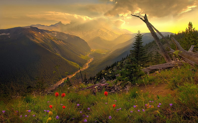 Beautiful Scenery, mountain, nature, sky, landscape, HD wallpaper