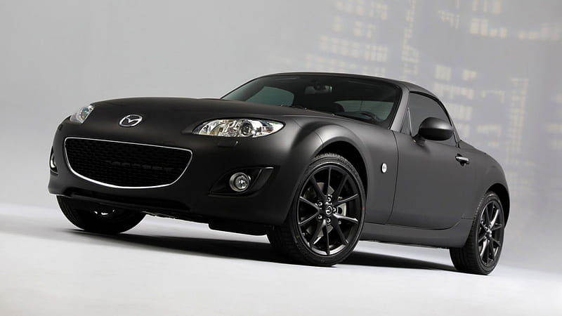  Mazda mx 5, carros, negro mate, mazda, vehículos, vista frontal, Fondo de  pantalla HD | Peakpx