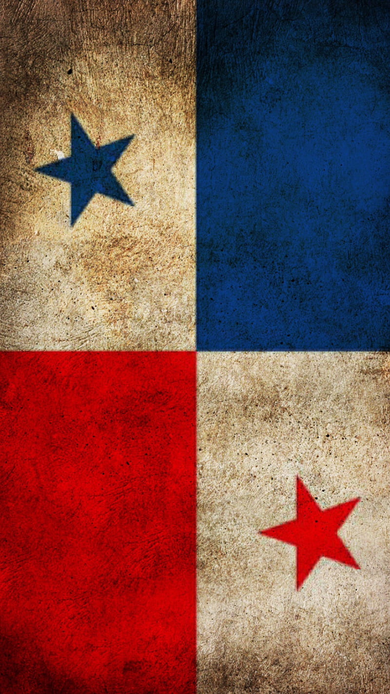 Bandera de Panama, blue, white, blue, flag, red, red, white, HD phone wallpaper