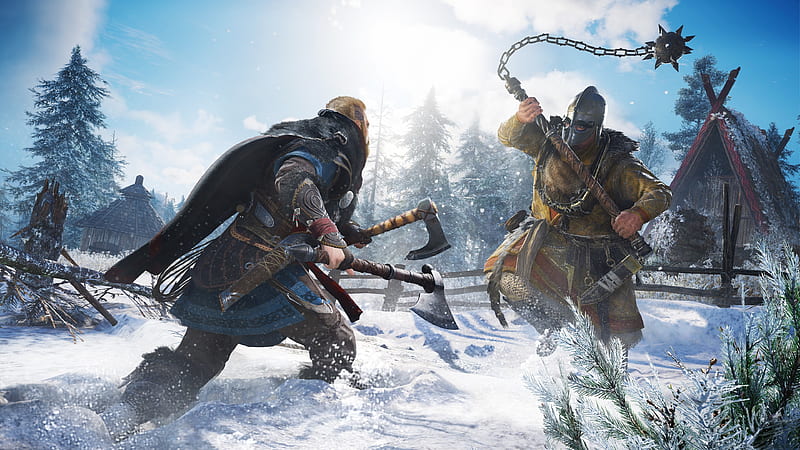 Assassin's Creed, Assassin's Creed Valhalla, Snow, Viking, Warrior, HD wallpaper